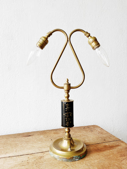 Antique Enameled Lamp