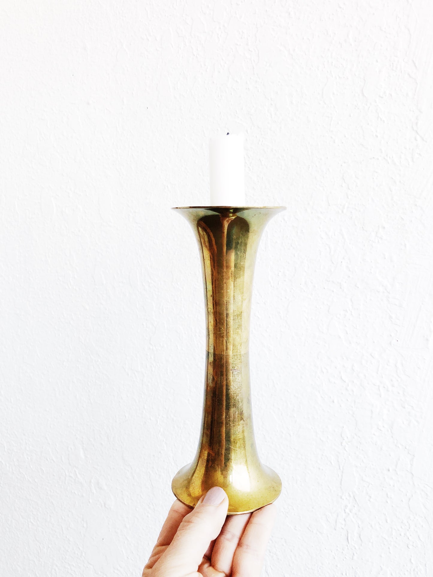 MCM Brass Candle Holder / Vase