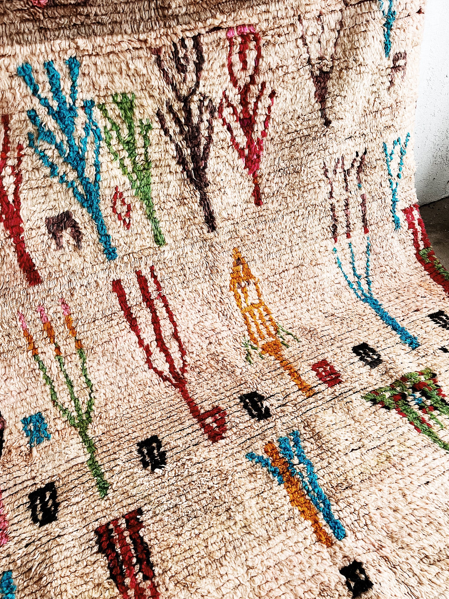 Large Vintage Moroccan Wool Rug