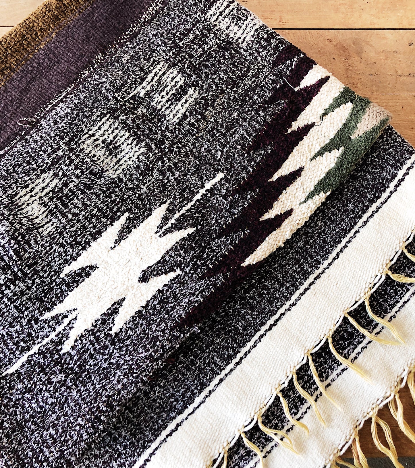 Vintage Chenille Mexican Blanket