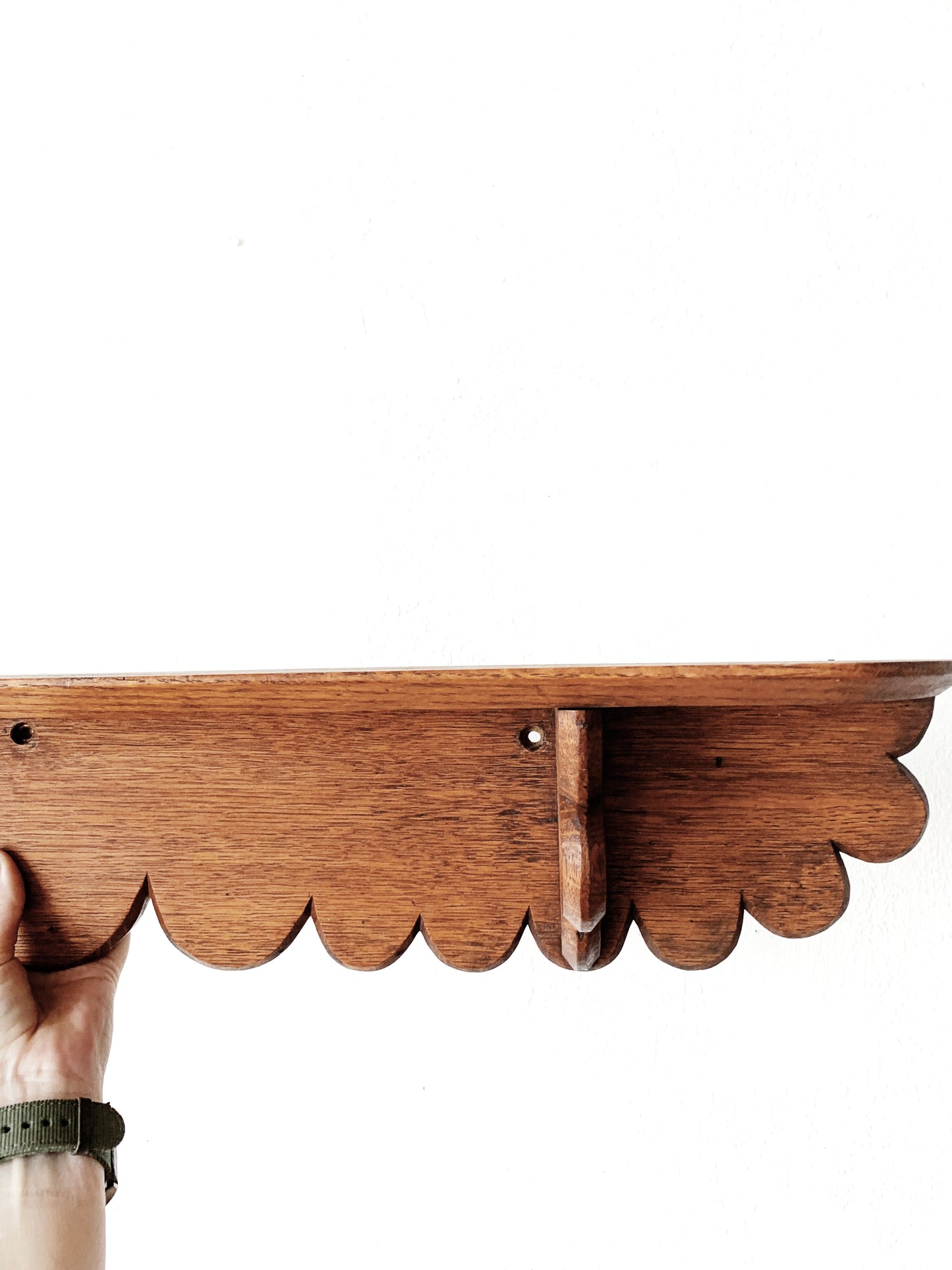 Vintage Handmade Wood Folk Shelf