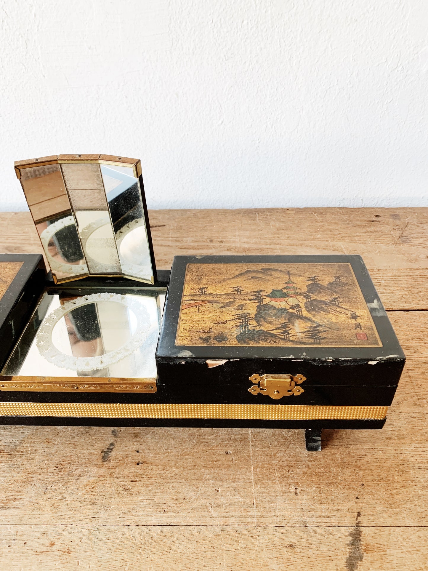 Antique Lacquered Music Box