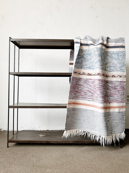Mid Century Metal Faux Bois Shelf