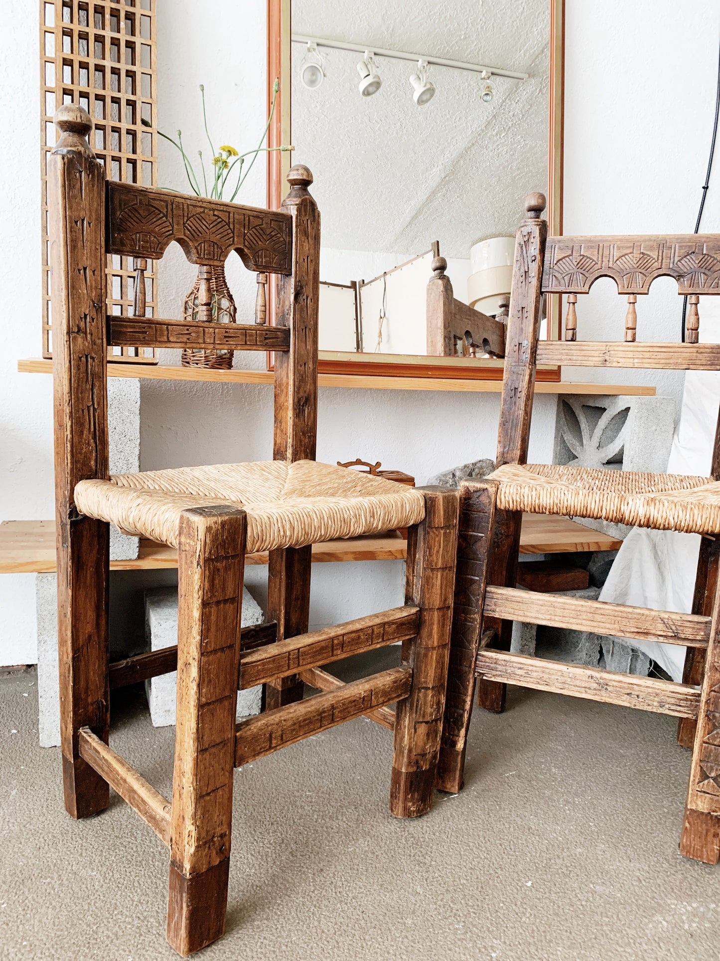 Mexican Carved Wood Chair