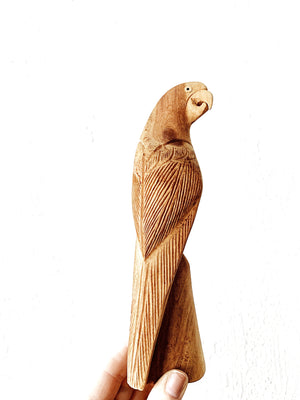 Carved Wood Parrot