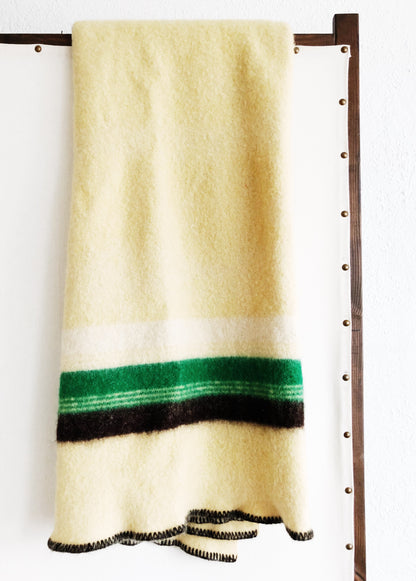 Vintage Felted Wool Blanket