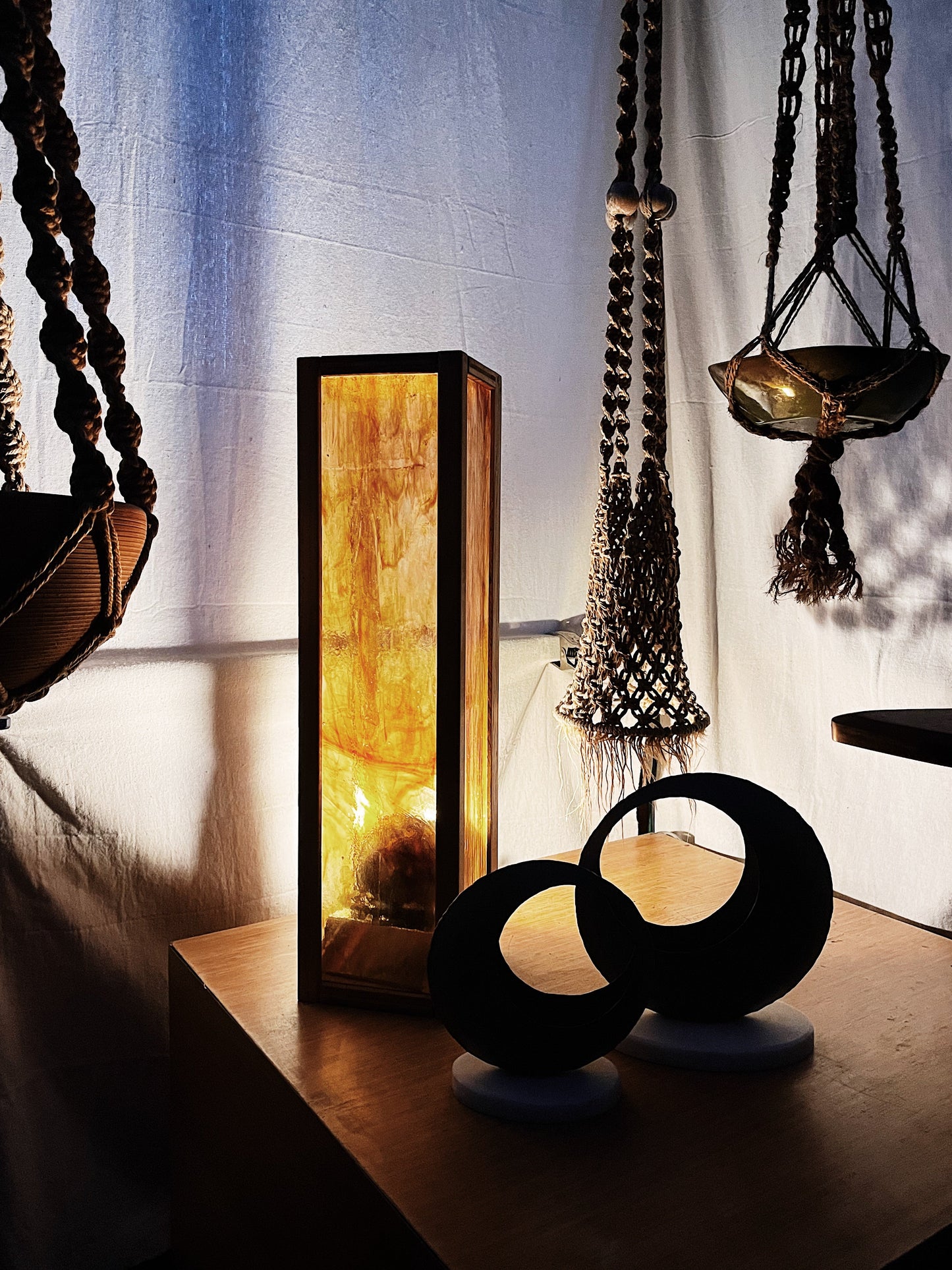 Handmade Slag Glass Shelf