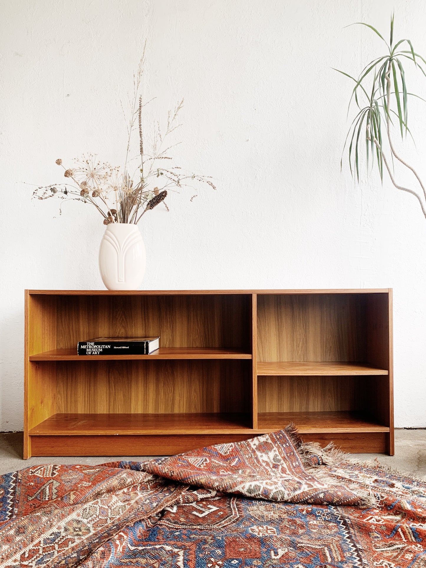 Vintage Danish Wood Veneer Shelving Unit