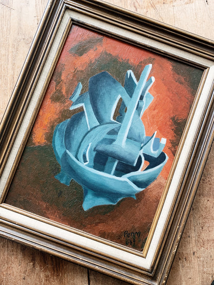 Mid Century Framed Oil Painting