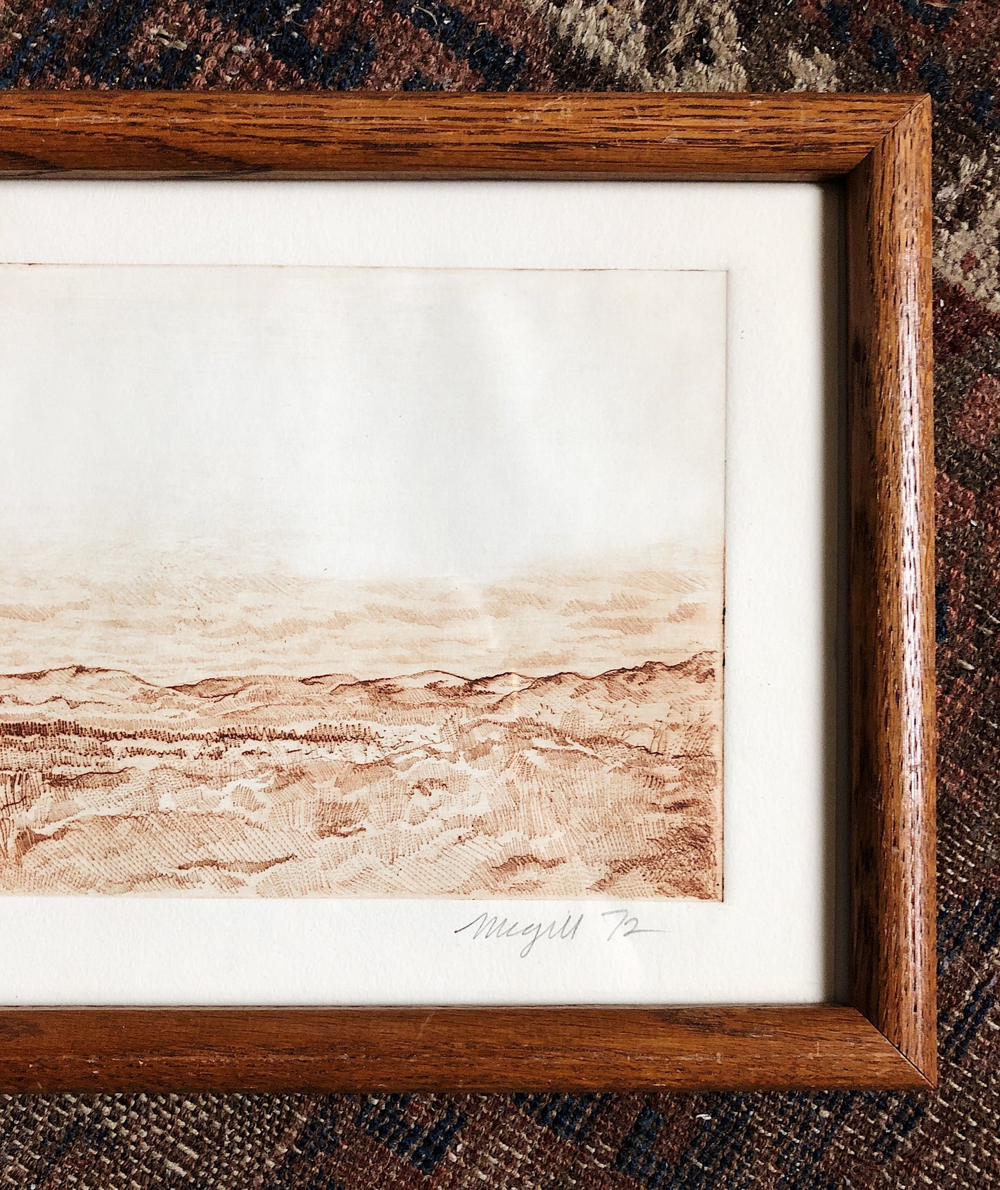 Original High Desert Landscape Etching