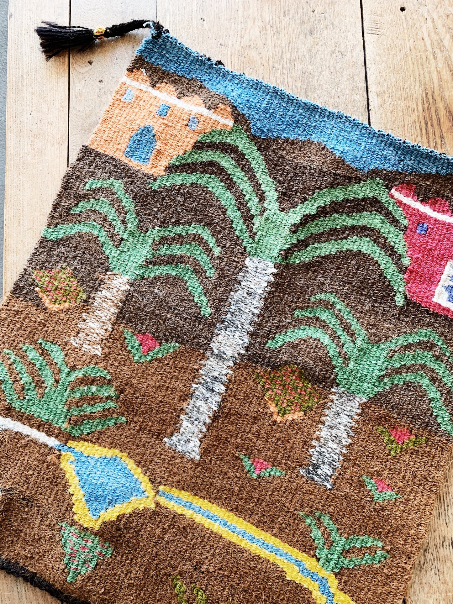 Vintage Wool Handwoven Wall Hanging
