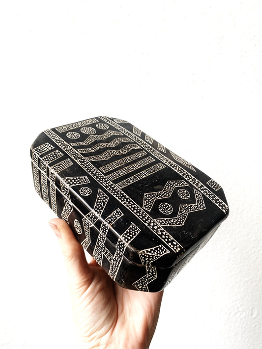 Vintage African Soapstone Box