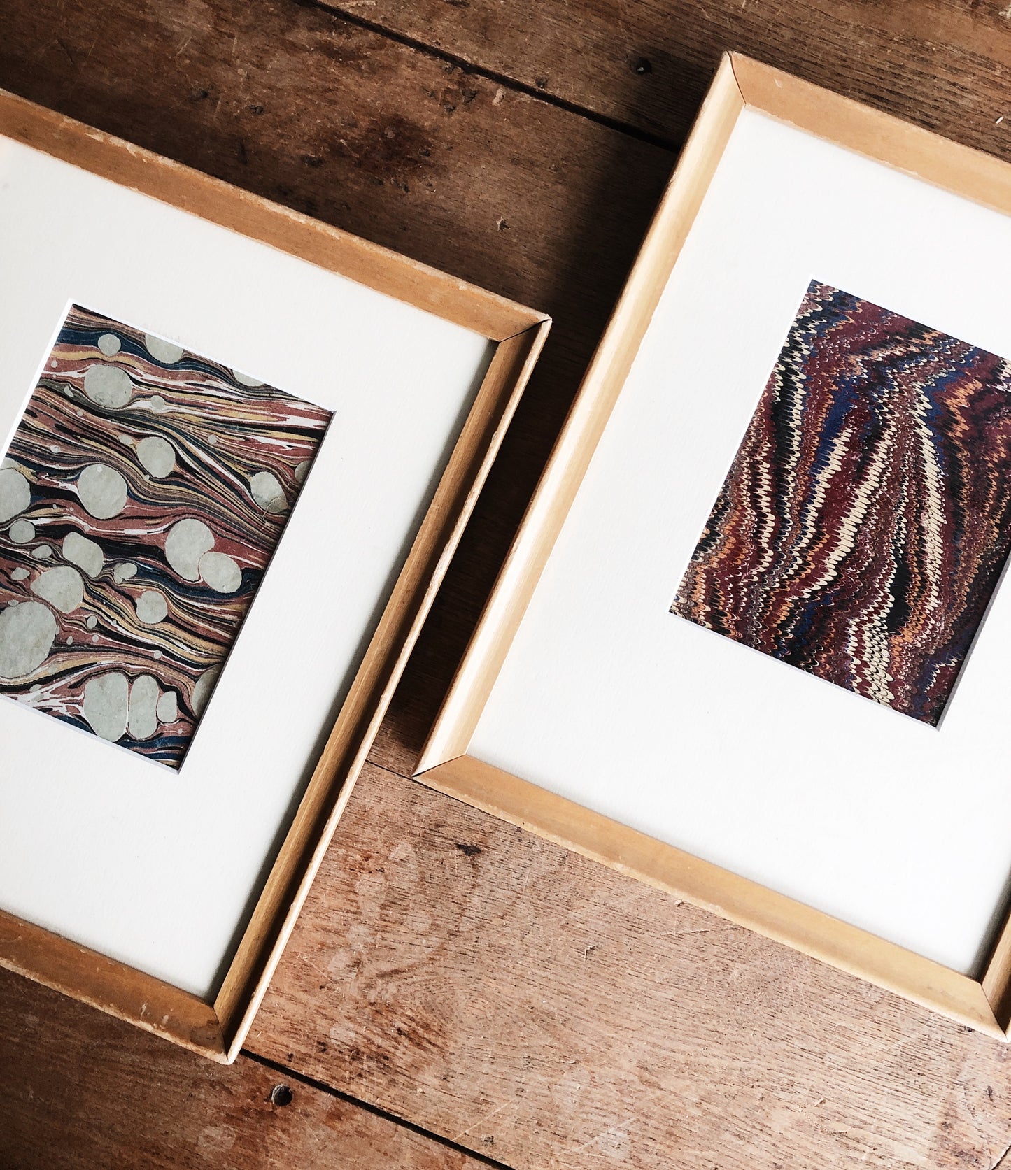 Vintage Marbled Abstract Leather Art