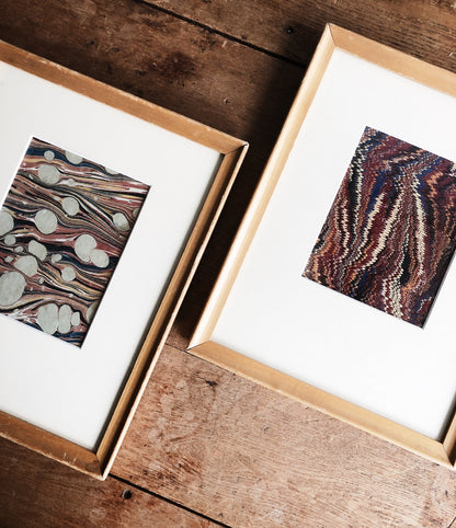 Vintage Marbled Abstract Leather Art