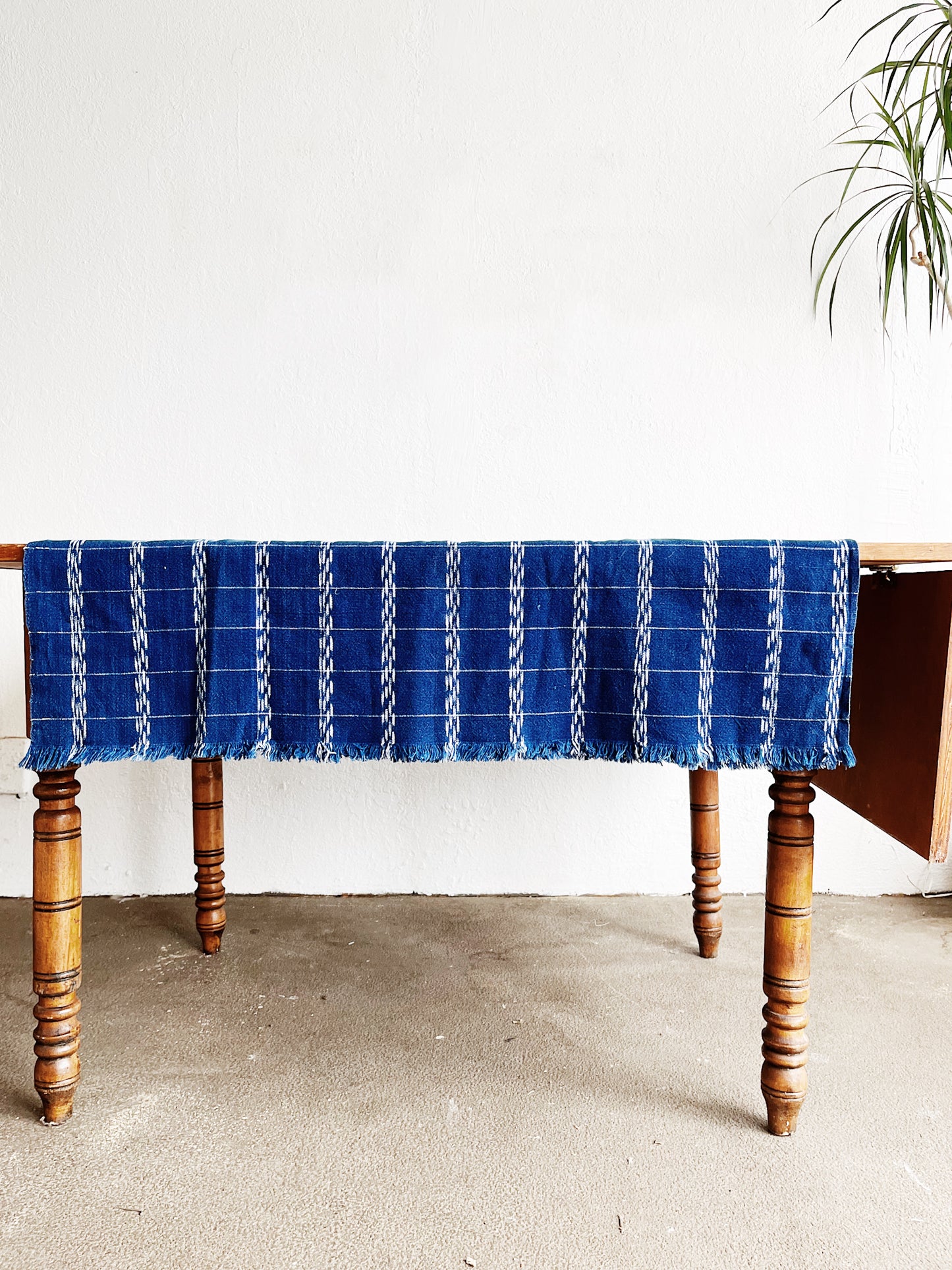 Indigo Ikat Woven Textile