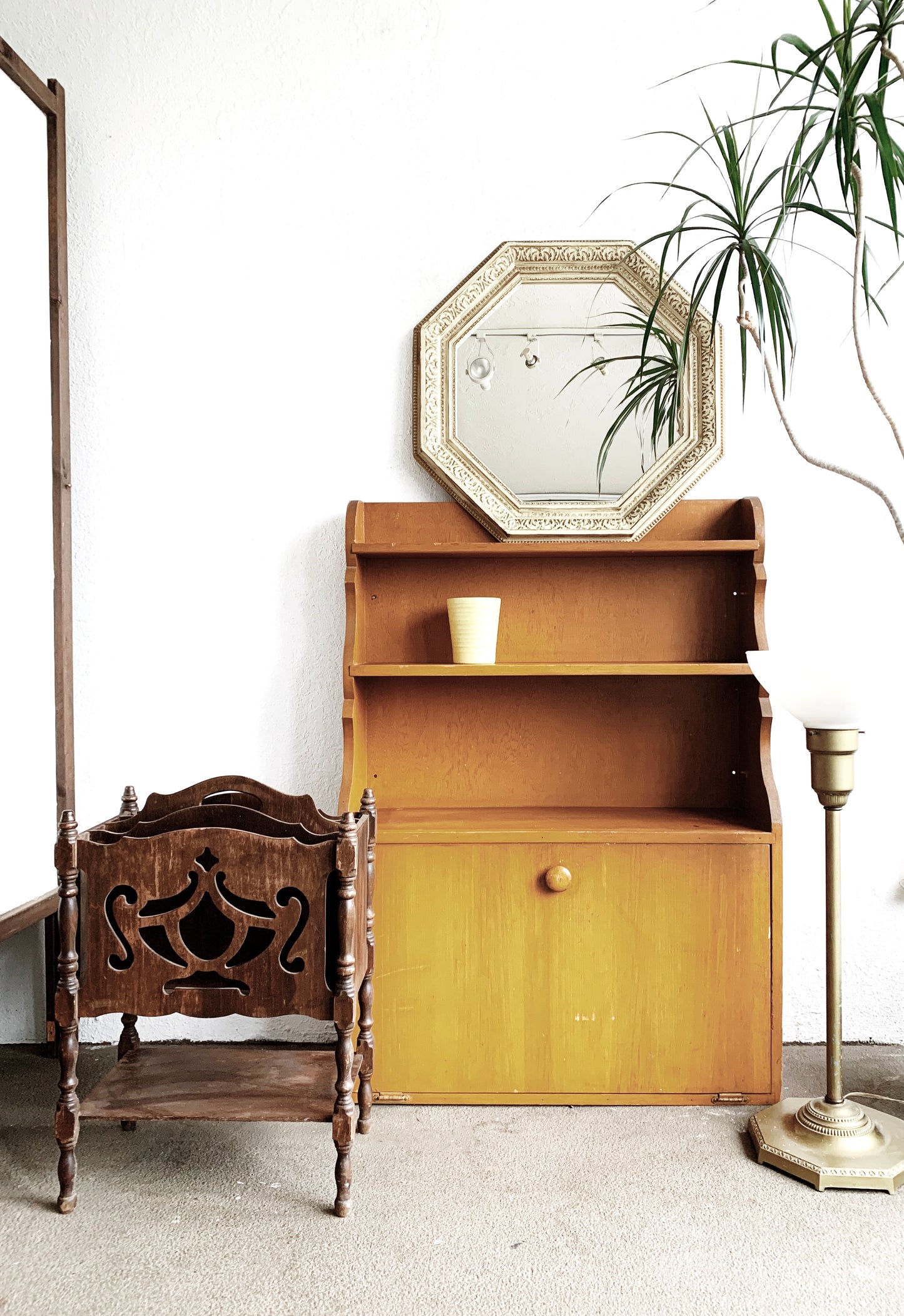 Vintage Wood Shelf/Desk Work Station