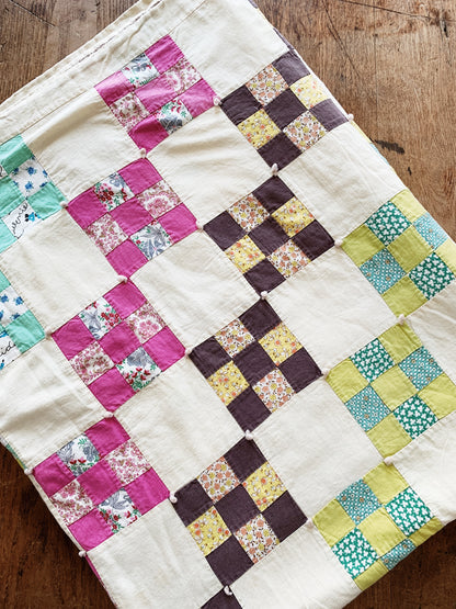 Vintage Handmade Cotton Quilt
