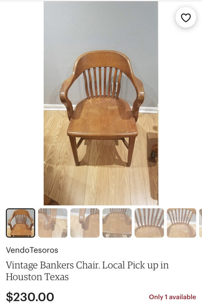 1940’s Oak Gunlocke Bankers Chair