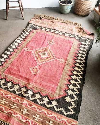 Vintage Wool Dhurrie Rug