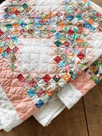 Vintage Cotton Patchwork Quilt