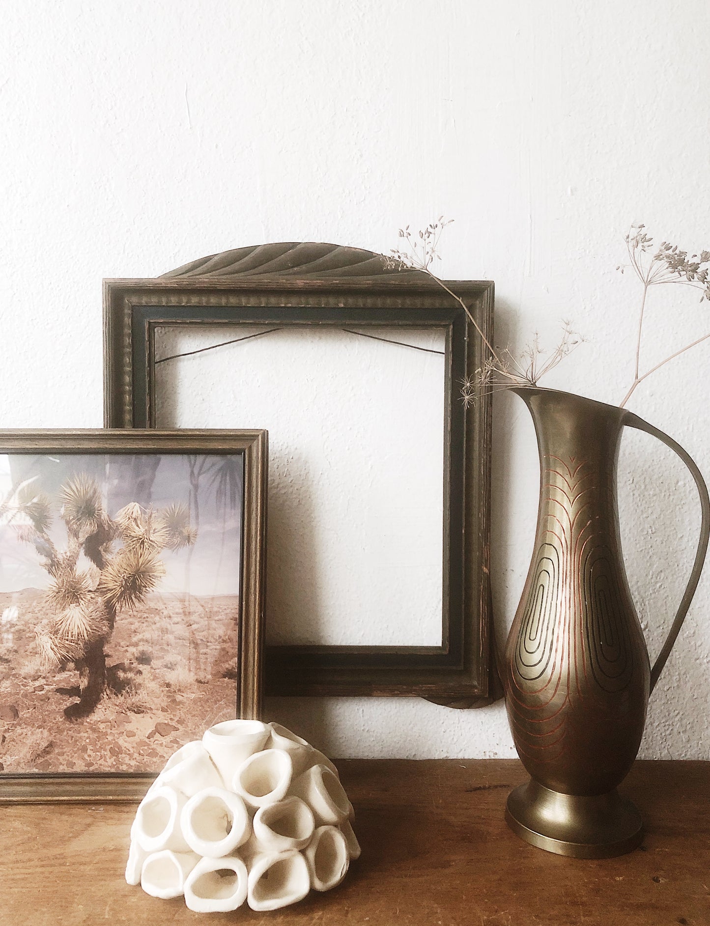 Vintage Mid Century Modernist Brass Pitcher