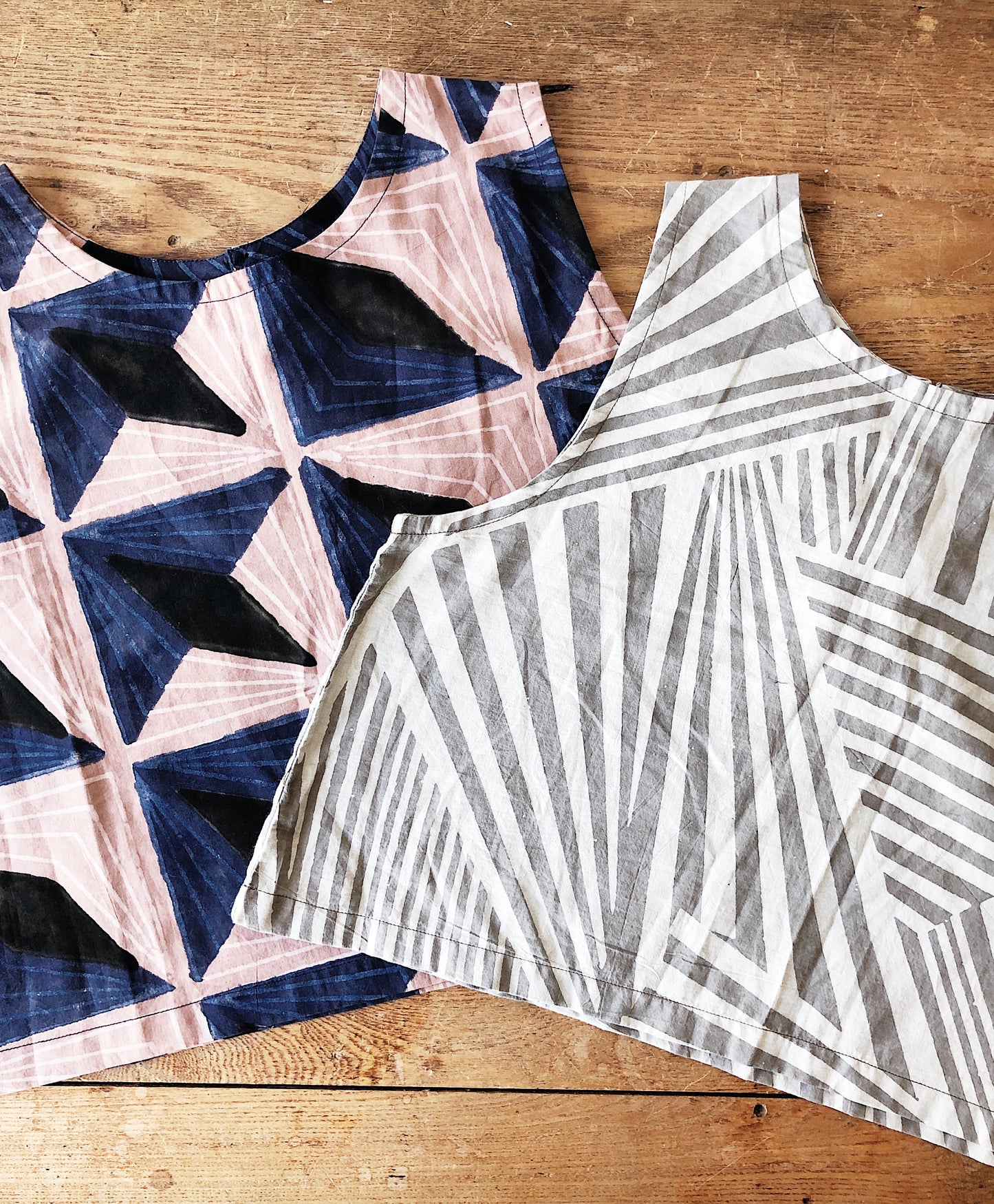 Block Printed Crop Top