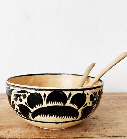Vintage Mexican Clay Bowl and Servers