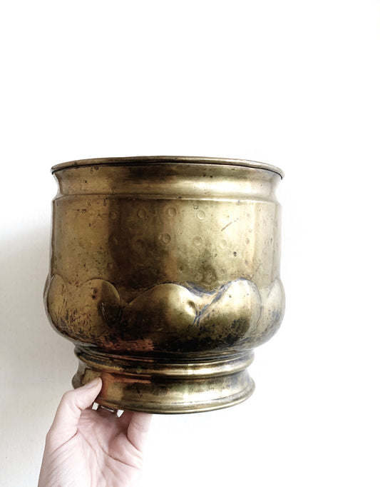 Vintage Brass Plant Pot