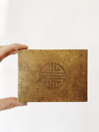 Vintage Stained Glass or Brass Box