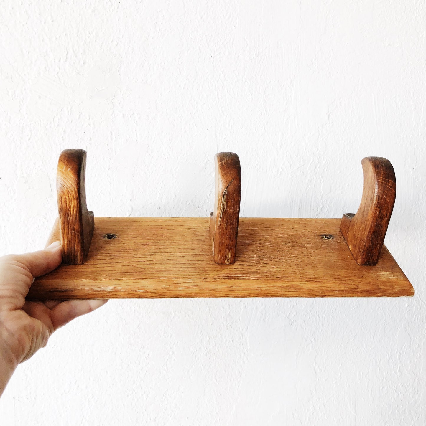 Vintage Wood Hook Rack