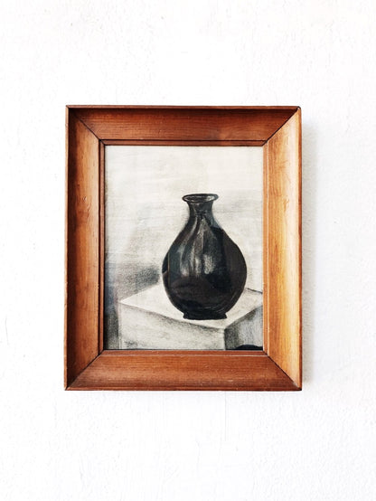 Vintage Original Charcoal Still Life