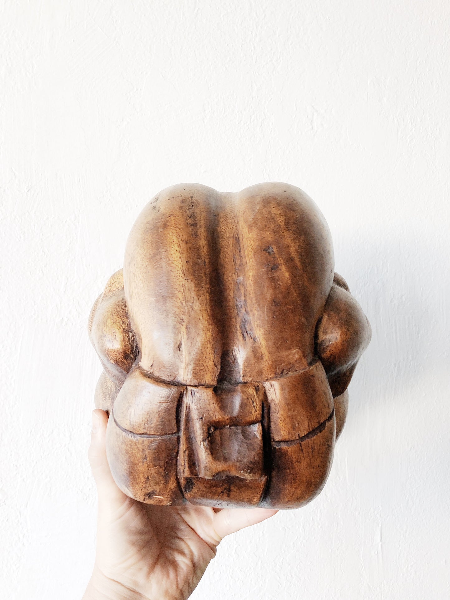 Giant Vintage Wooden Weeping Buddha