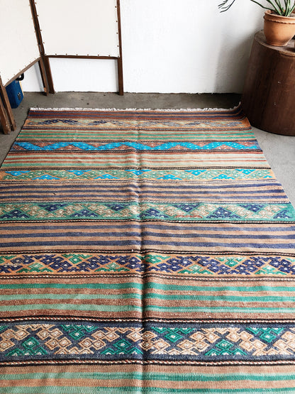 Vintage Turkish Cicim Kilim Rug