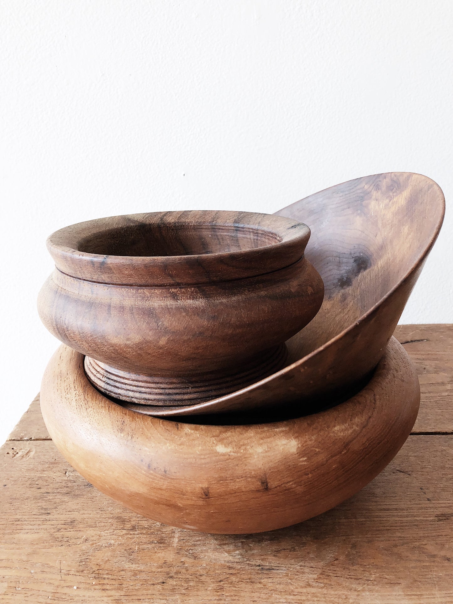 Vintage Wooden Bowl Collection