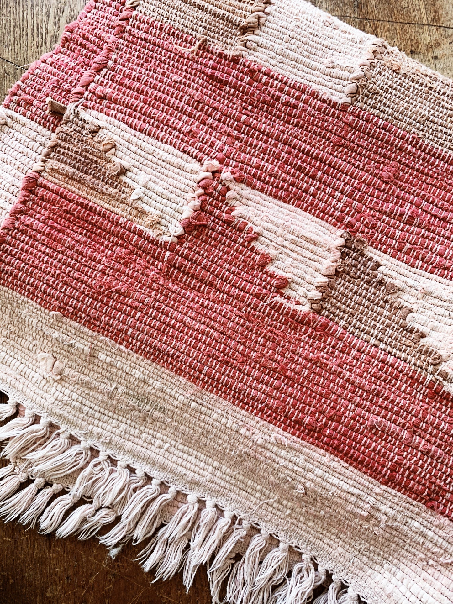 Vintage Cotton Rag Rug