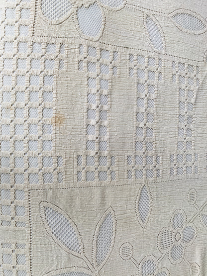 Vintage Twin Size Panel Bedspread or Tablecloth