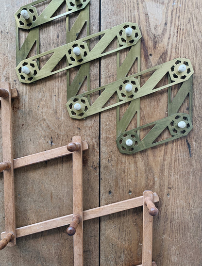 Vintage Brass Peg Rack