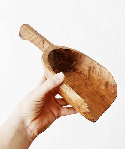 Oversized Primitive Wood Scoop