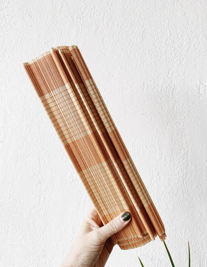 Set of Six Woven Bamboo Placemats