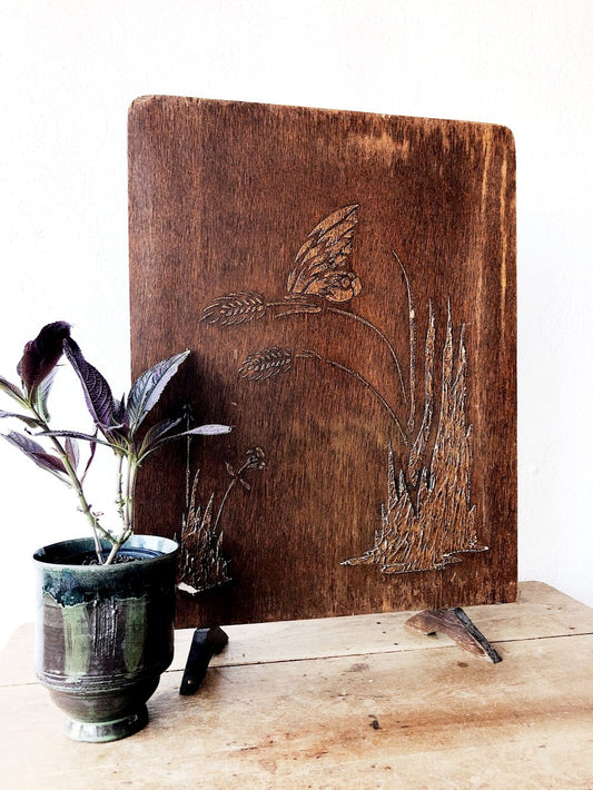Lovely Vintage Wood Fireplace Screen