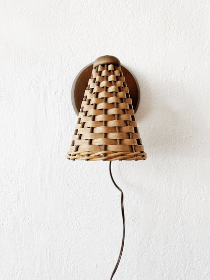 Mid Century Woven Sconce