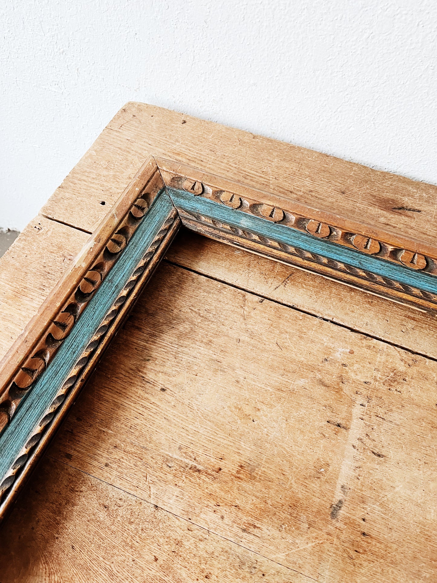 Mid Century Carved Wood Frame