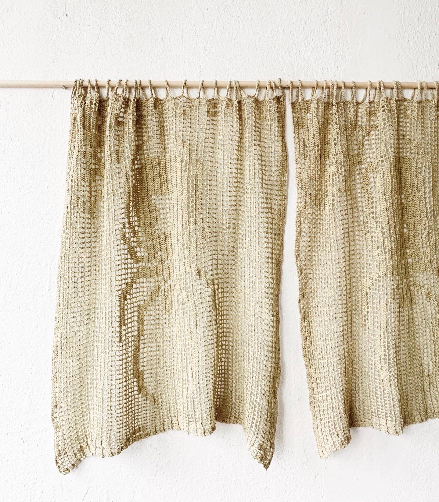 Cotton Crochet Spider Curtain Panel