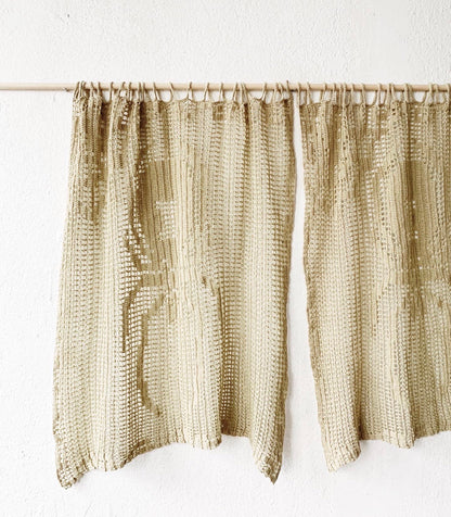 Cotton Crochet Spider Curtain Panel