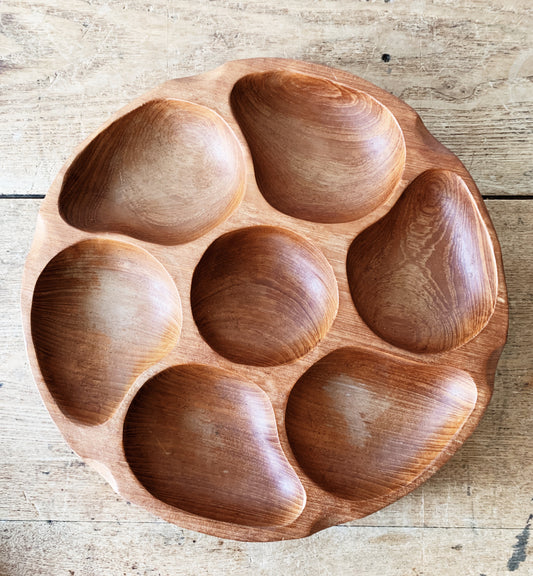 Vintage Divided Wood Tray