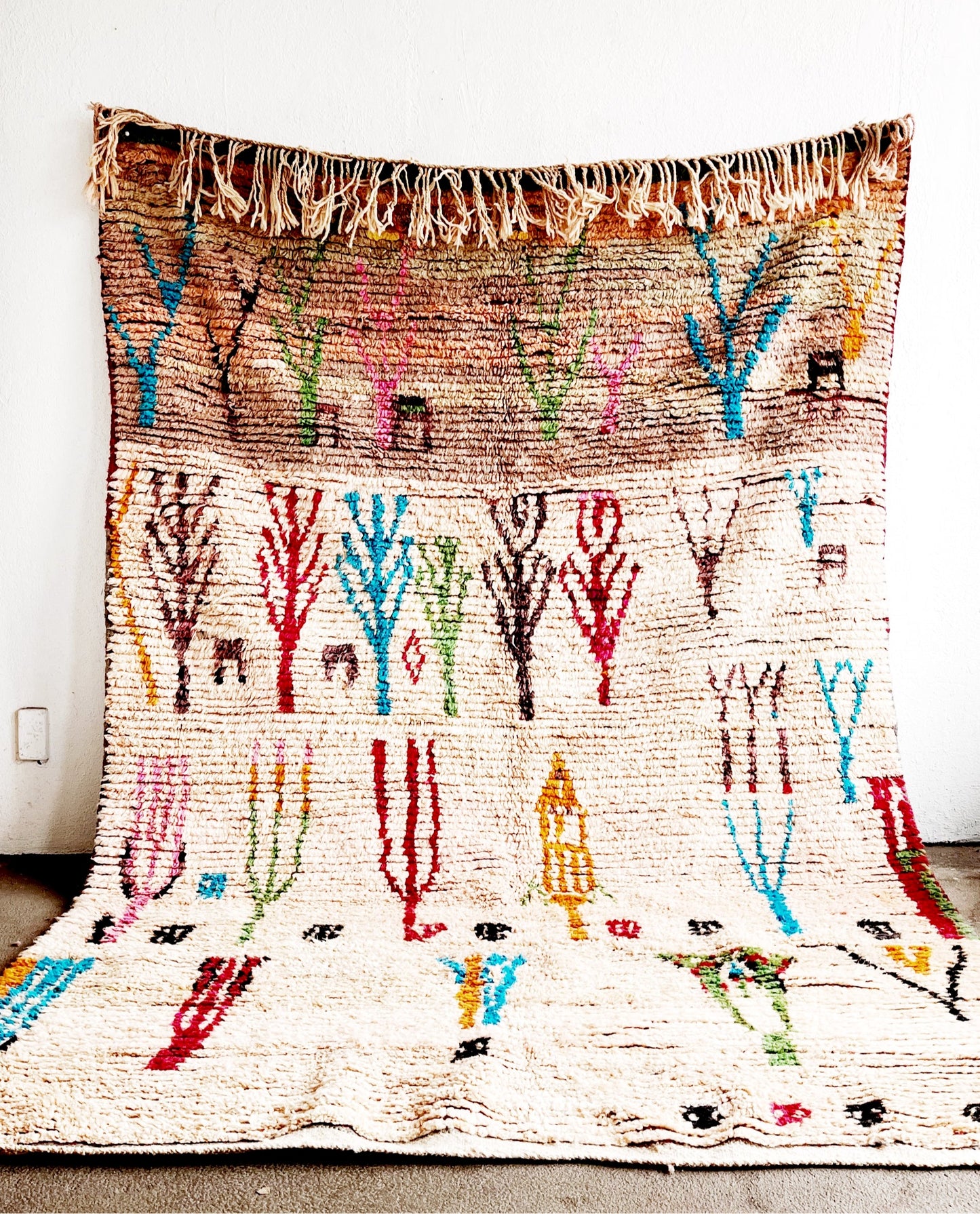 Large Vintage Moroccan Wool Rug