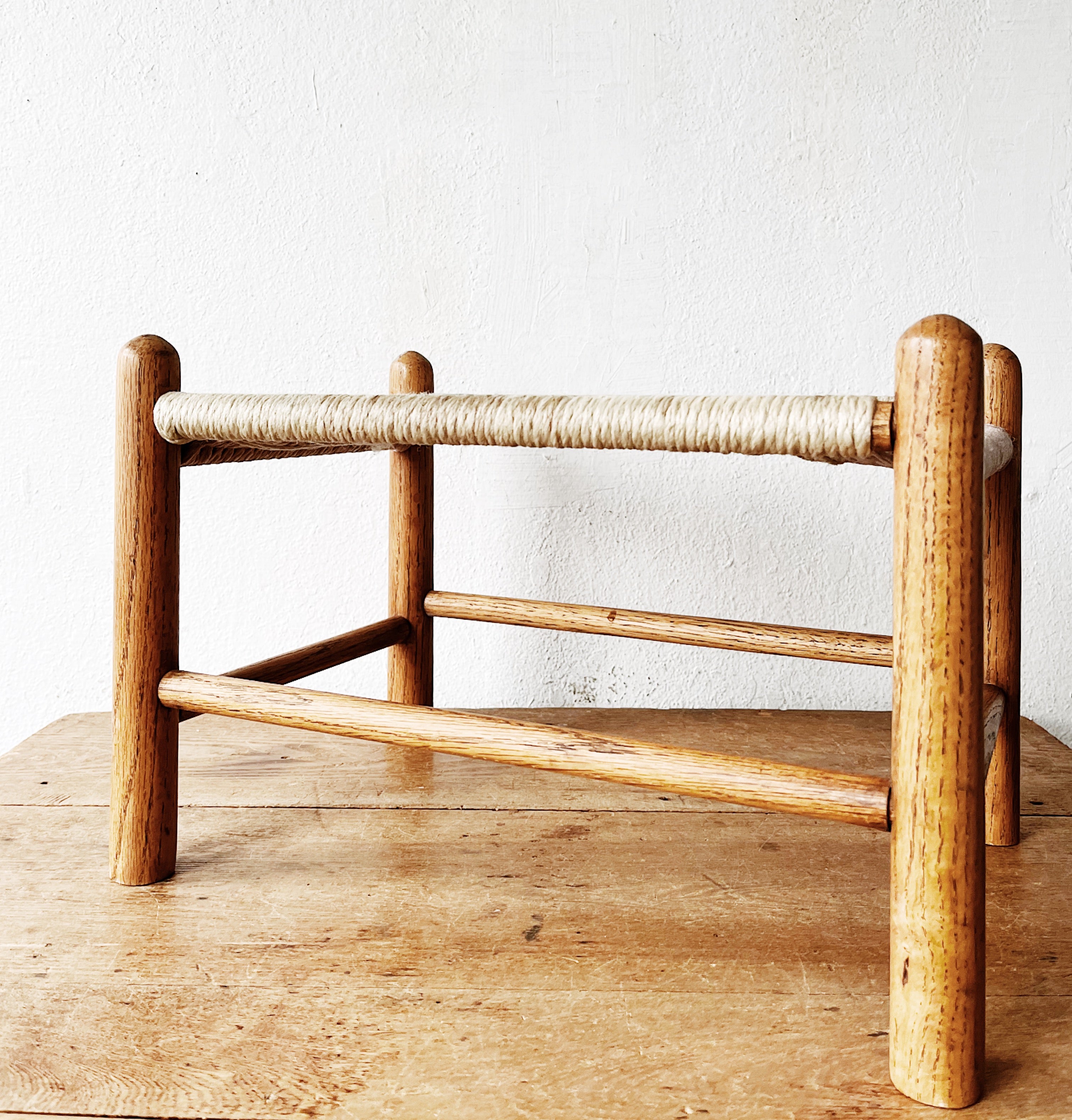 Vintage Woven Stool - Thumbnail 5