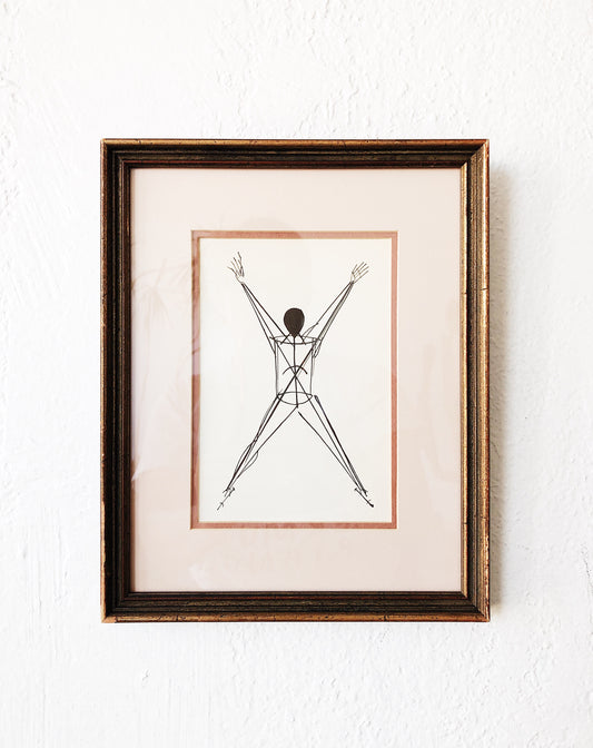 Vintage Mid Century Framed Lithograph