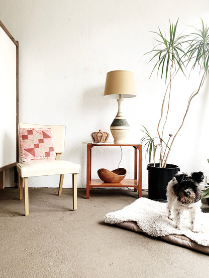 Mid Century Ceramic Lamp with Shade