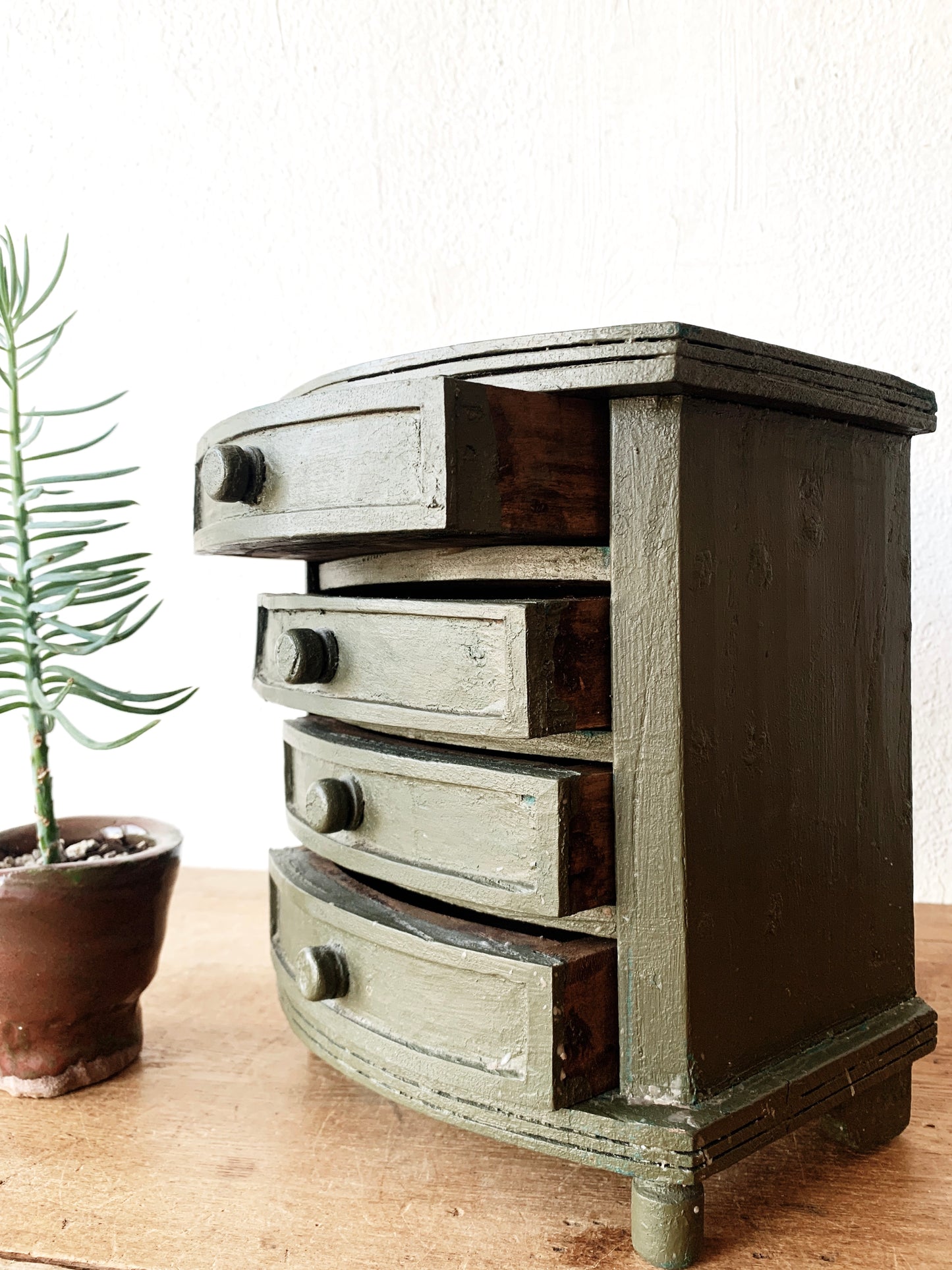 Vintage Wood Jewelry Chest
